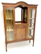 Edwardian inlaid mahogany display cabinet with �Shepard