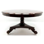 Regency mahogany circular breakfast table