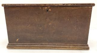 Victorian pine blanket box (lid detached)