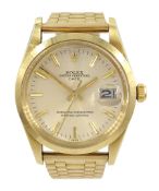 Rolex Oyster Perpetual Date gentleman's 14ct gold wristwatch