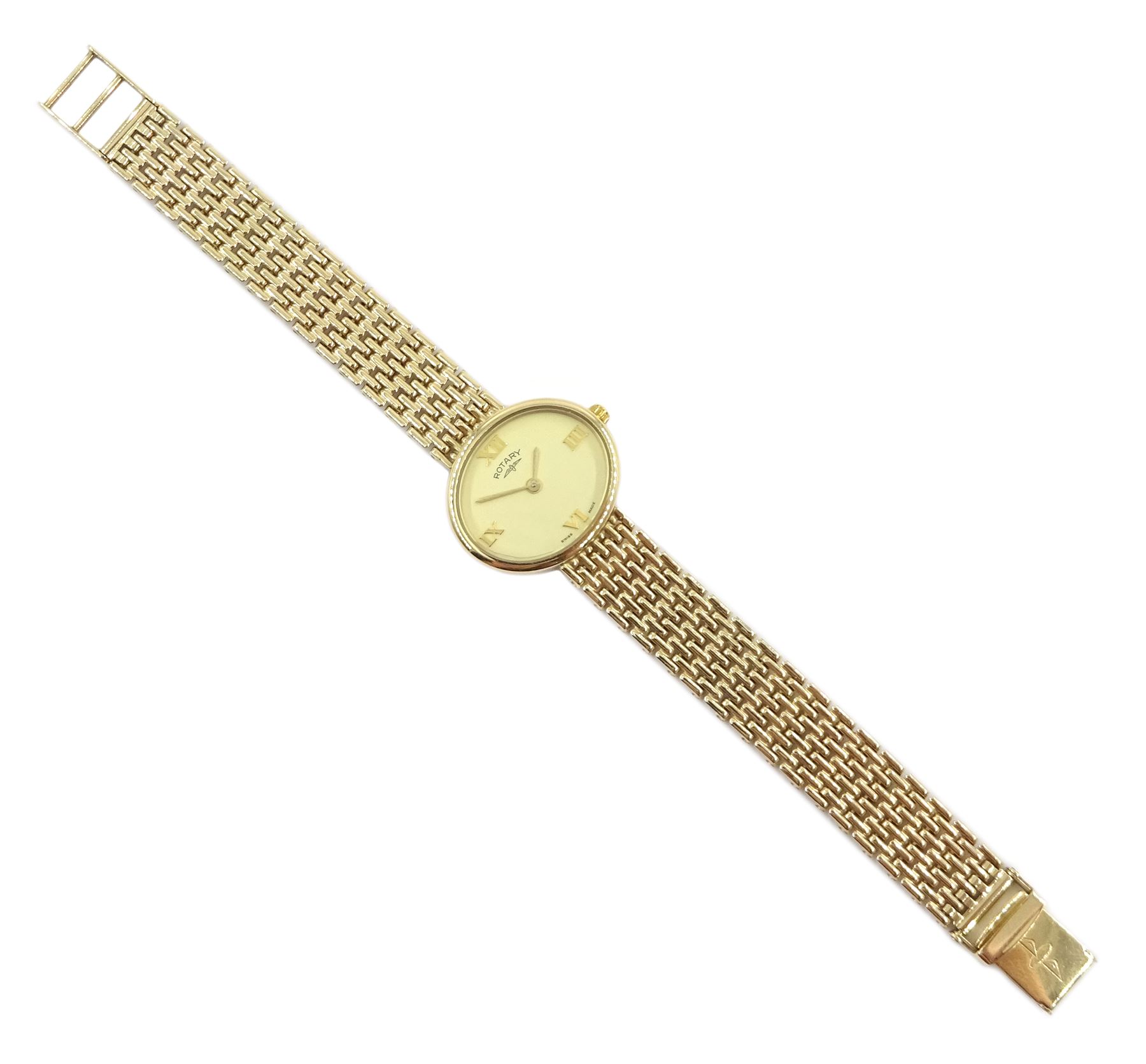 Rotary 9ct gold quartz ladies bracelet wristwatch - Image 2 of 3
