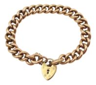 Rose gold curb link bracelet