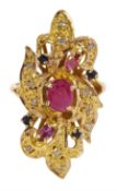 14ct gold vari-cut ruby