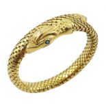 18ct gold snake bangle