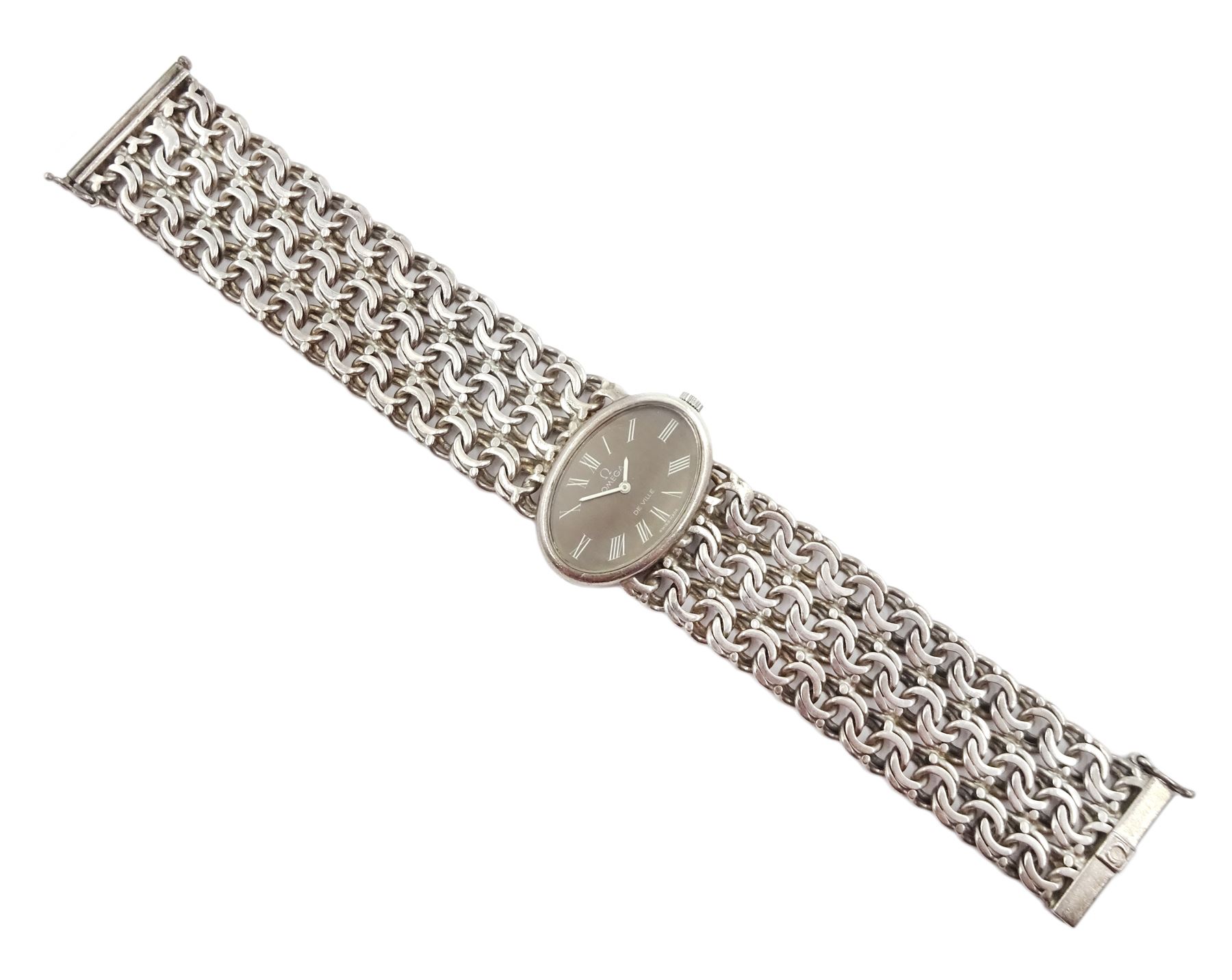 Omega De Ville ladies manual wind silver bracelet wristwatch - Image 2 of 3