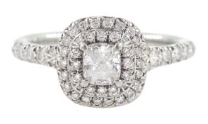Tiffany & Co platinum diamond cluster ring