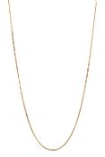 9ct gold flattened curb link necklace