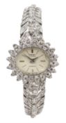 Pagy white gold diamond ladies manual wind wristwatch