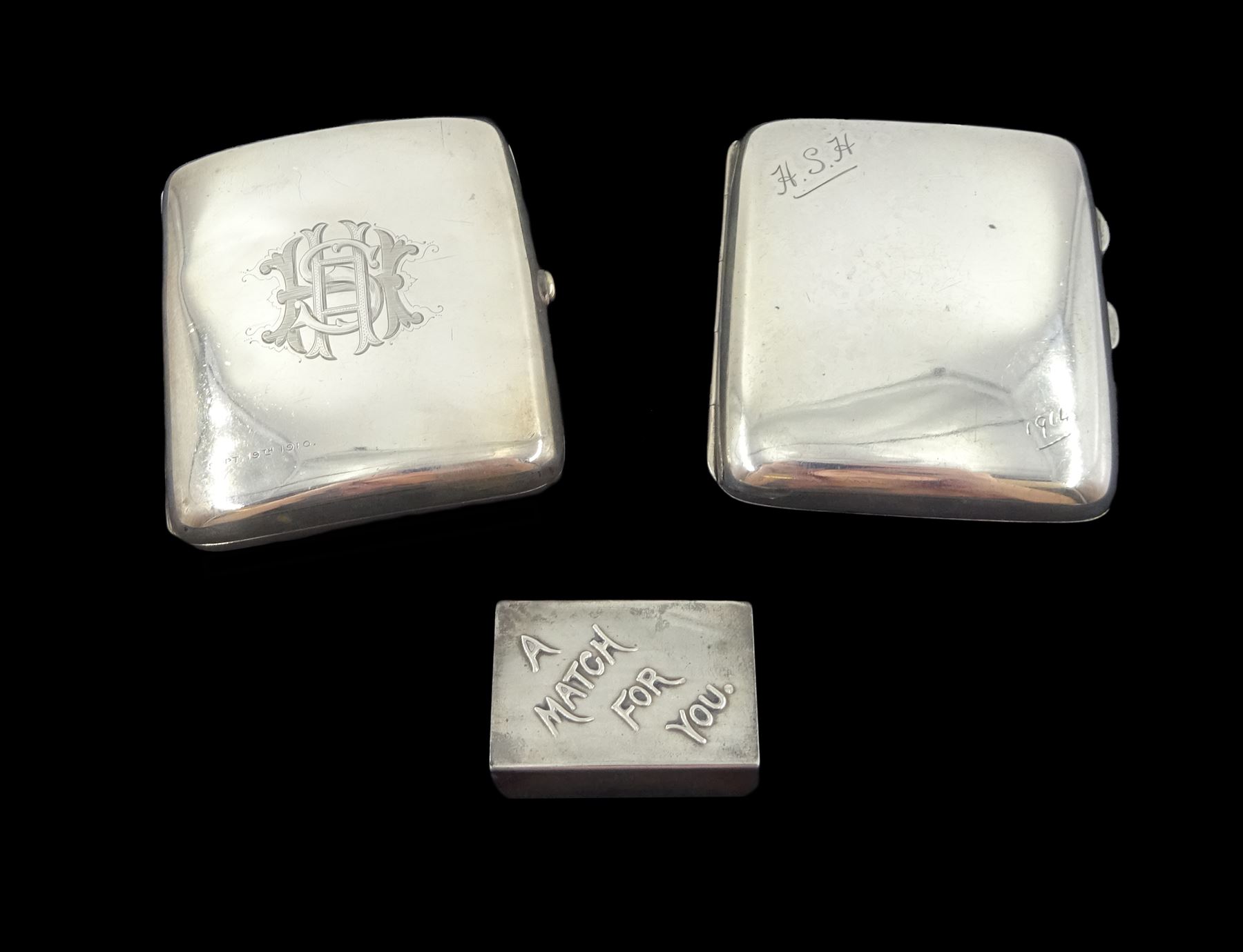 Victorian silver matchbox