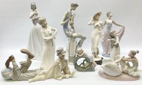 Collection of seven Lladro figures