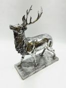 Composite silvered model of a stag