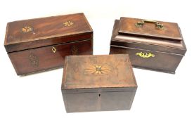 Three George III tea caddies