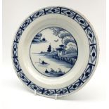 An 18th century Delft tin glazed plate