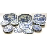 A large collection of late 18th/early 19th century Chinese blue and white porcelain