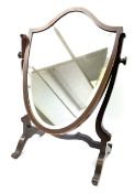 A Victorian mahogany swing toilet mirror