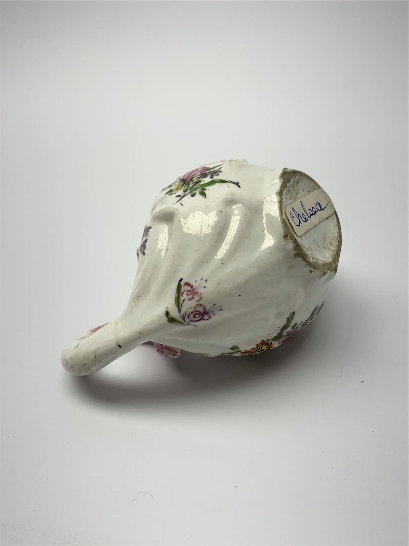 18th century Derby porcelain sauce boat - Image 7 of 8