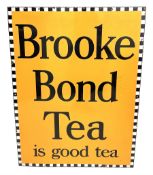 A large enamel advertising sign for Brooke Bond tea