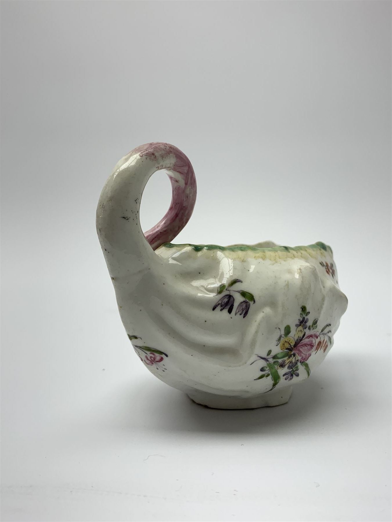 18th century Derby porcelain sauce boat - Image 4 of 8