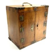 Victorian yew table top cabinet