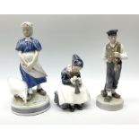 Three Royal Copenhagen figures