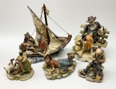 Collection of Capodimonte figures