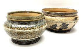 Two 19th century Doulton Lambeth bowls