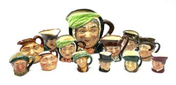 Collection of thirteen Royal Doulton character jugs