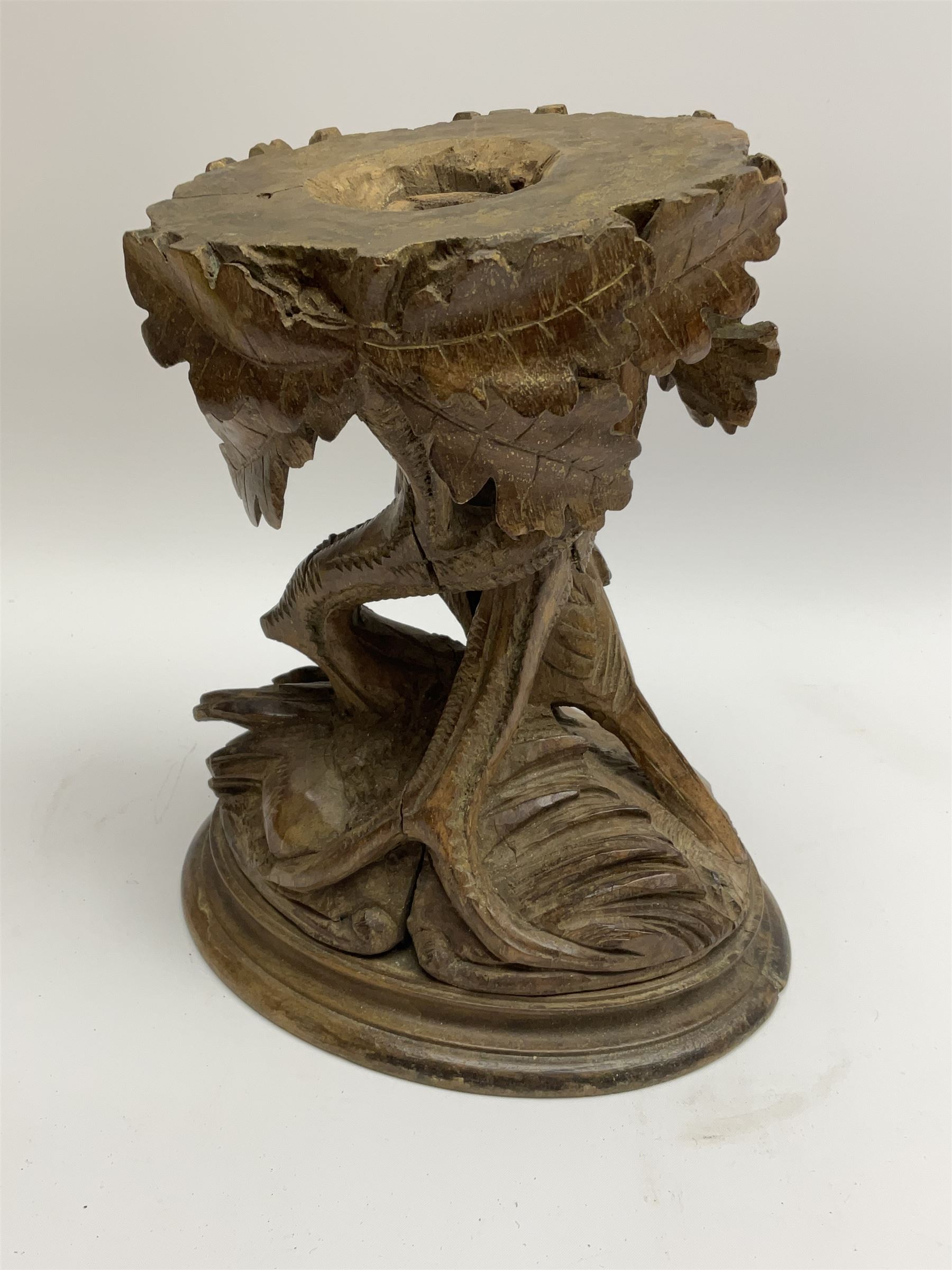 19th century Black Forrest style pedestal - Image 3 of 4