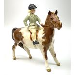 Beswick girl on skewbald pony model no 1499