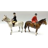 Beswick model of a huntswoman on grey horse model no 1730