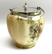 Royal Worcester blush ivory biscuit barrel