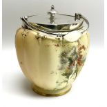 Royal Worcester blush ivory biscuit barrel