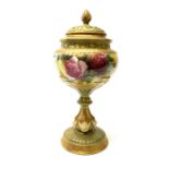 A Royal Worcester potpourri vase and cover