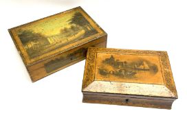 Early 19th century spa work sewing box