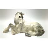 Beswick dapple grey Shire horse lying down model no 2459