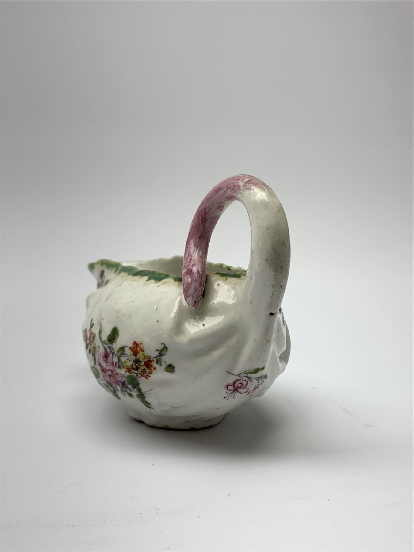 18th century Derby porcelain sauce boat - Image 3 of 8