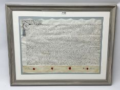 19th century indenture relating to the Hardwick family in the county of York