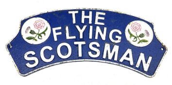 'The Flying Scotsman' type plaque