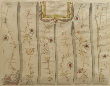 John Ogilby (British 1600-1676): 'The Road from London to Newhaven'