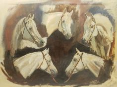 William Norman Gaunt (British 1918-2001): Horse Head Studies