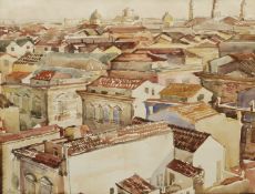 Attrib. Alexander Colles (Irish 1850-1945): Mediterranean Rooftops