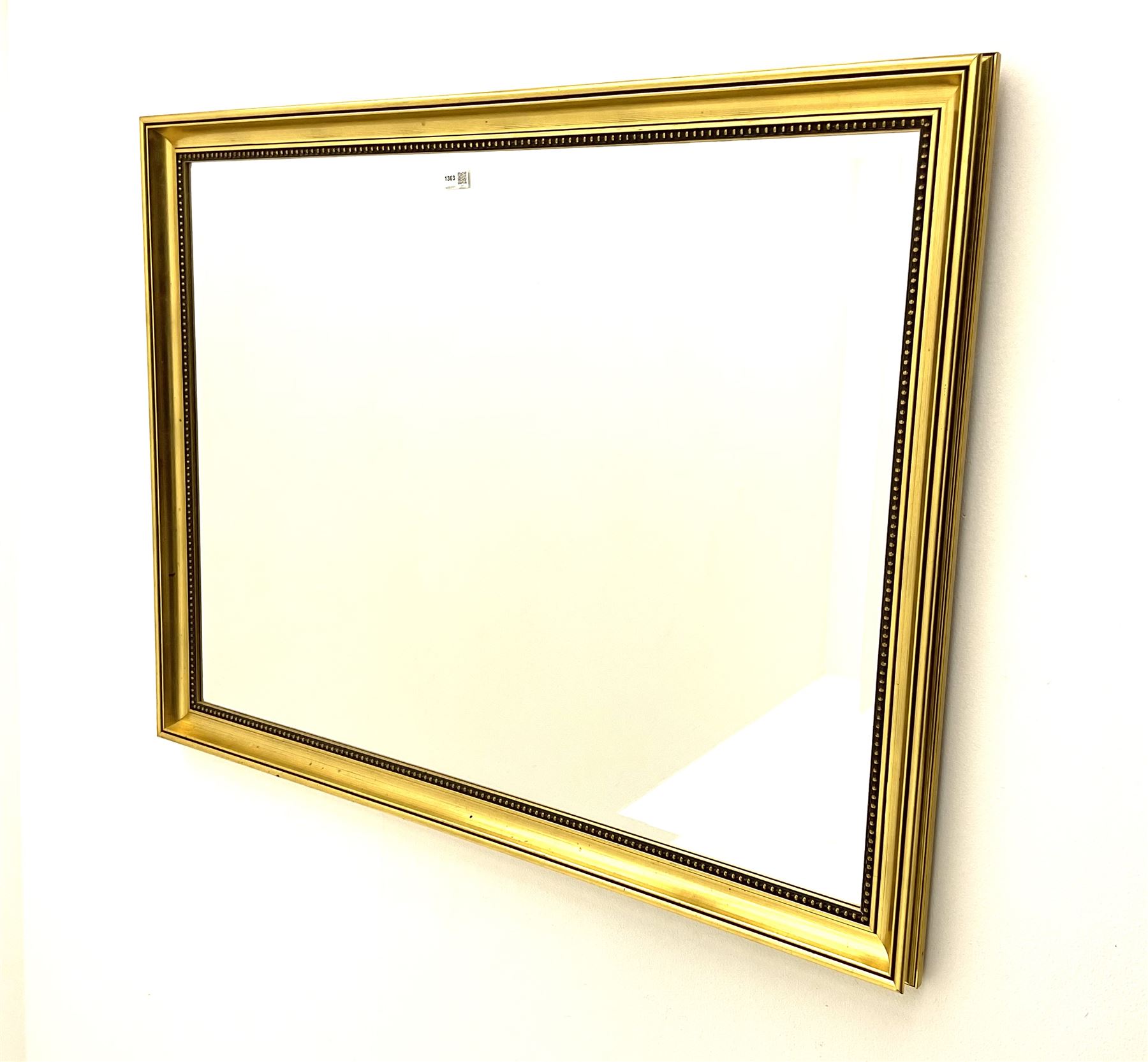 Rectangular gilt framed wall mirror