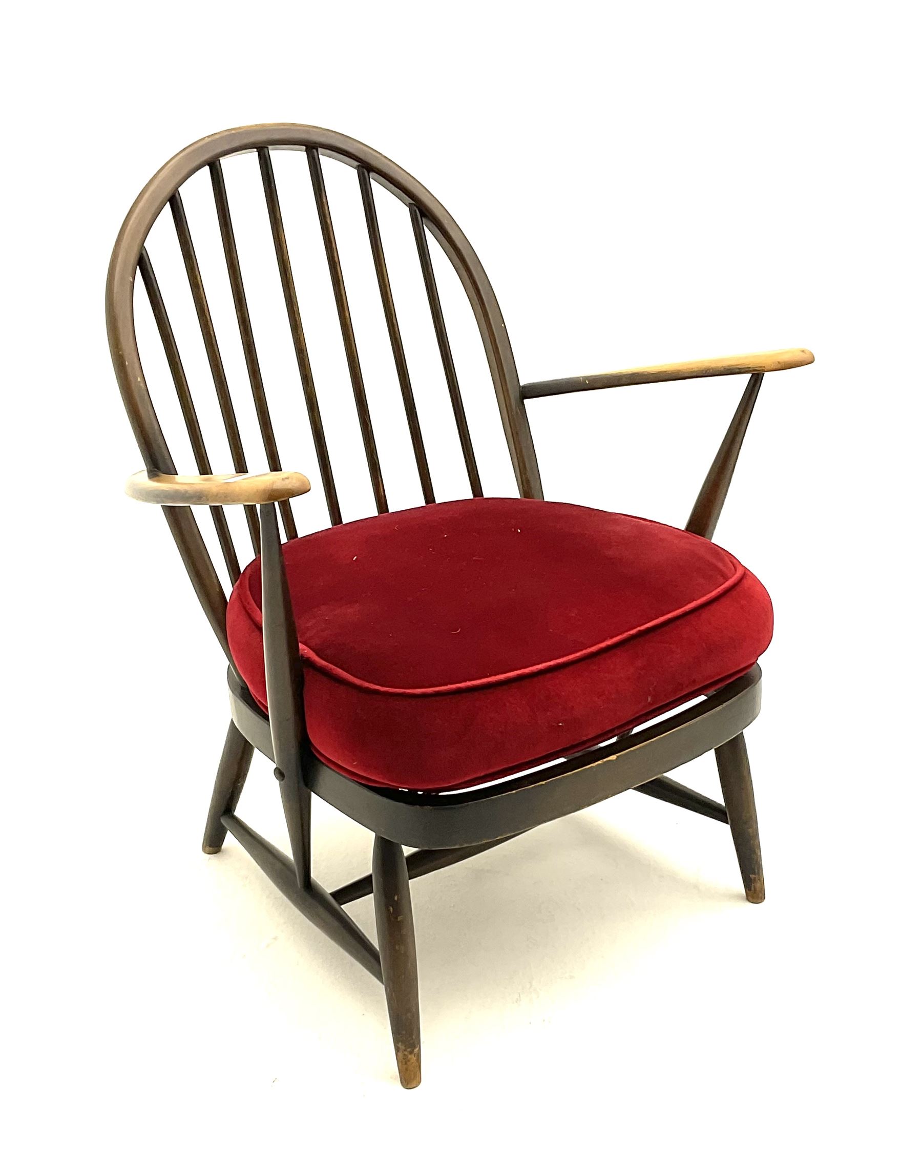 Ercol hoop back low armchair - Image 2 of 3