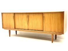 1960s/70s teak sideboard enclosed by four sliding doors