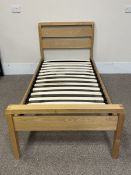 Contemporary light oak 3� single bedstead