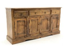 Contemporary rustic hardwood sideboard