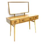 Ercol dressing table with raised mirror back