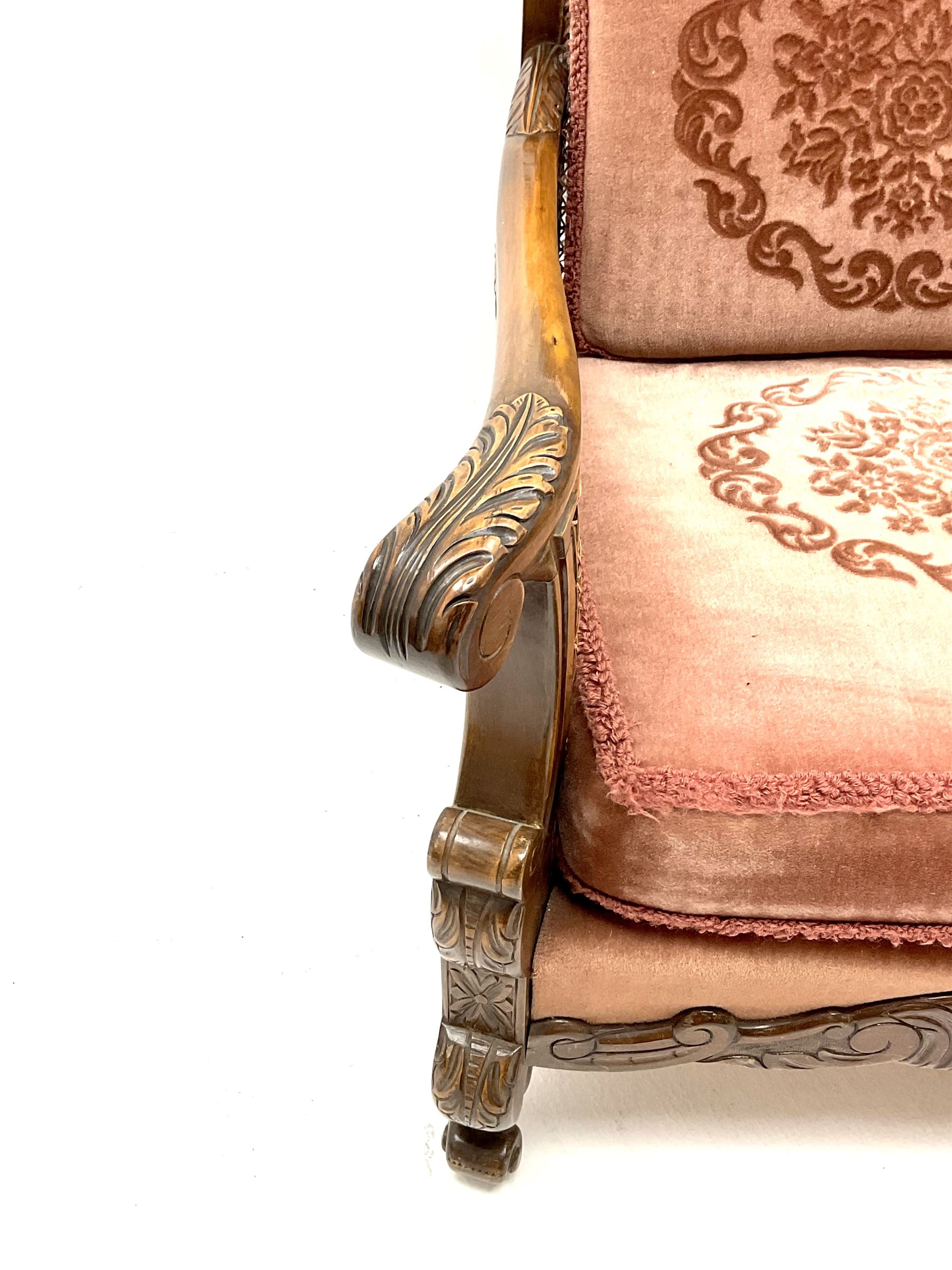 Early 20th century bergere armchair - Image 3 of 3