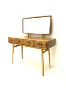 Ercol dressing table with raised back mirror