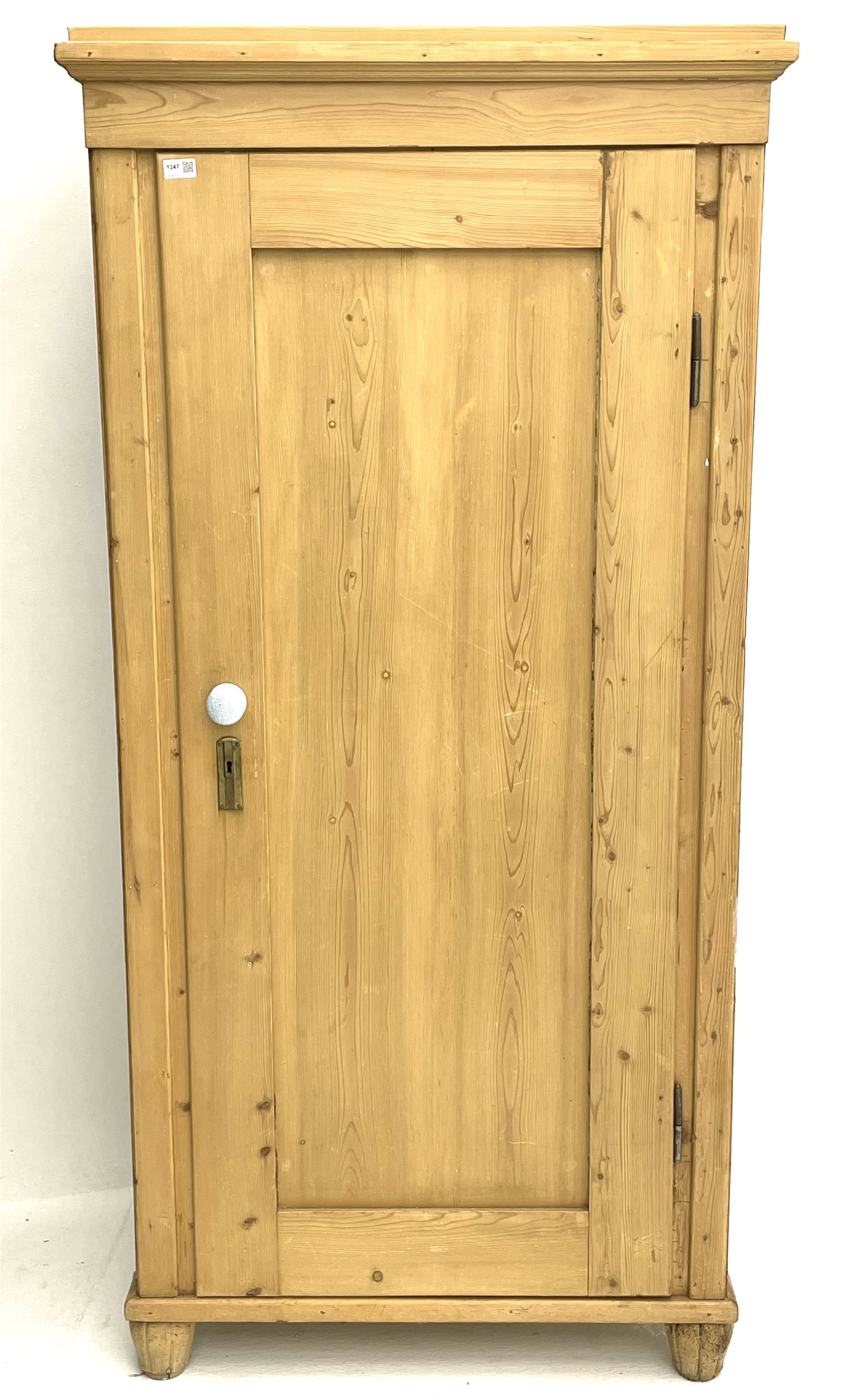 Solid pine single wardrobe